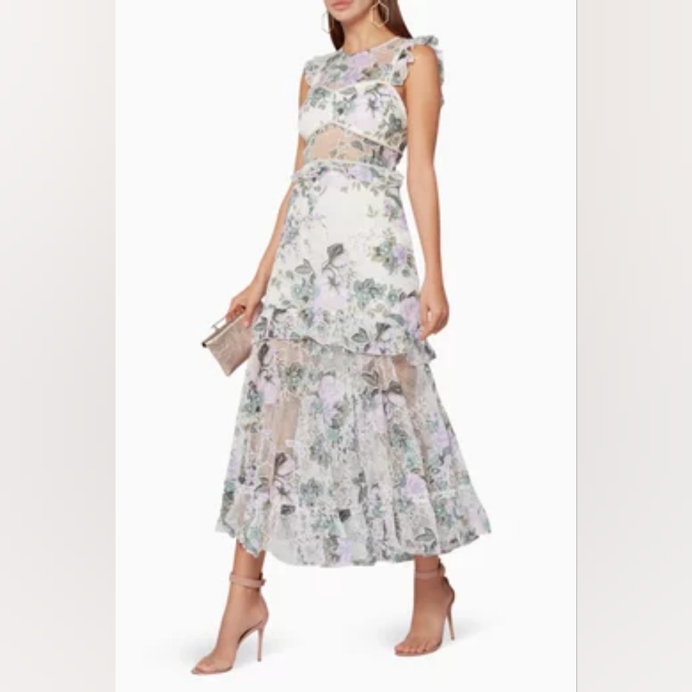Alice McCall Lavender White Maxi Dress NWT Sz 10